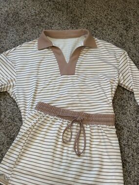 Striped 2 piece Skort set